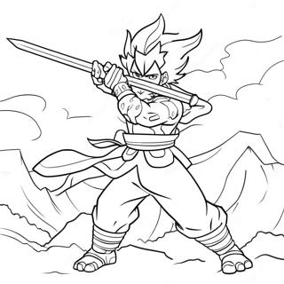 Kirishima in Aktion Ausmalbild | Kirishima Ausmalbild