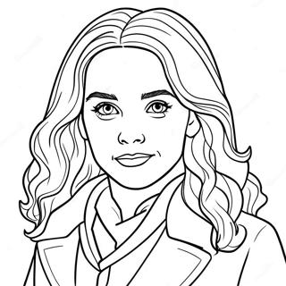 Hermione Granger Magisches Ausmalbild | Hermione Ausmalbild