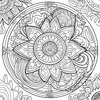 Dicklinige Mandala-Ausmalbild | Dicke Linien Ausmalbild