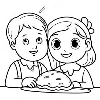 Dankbare Kinder Ausmalbild | Dankbarkeit Ausmalbild