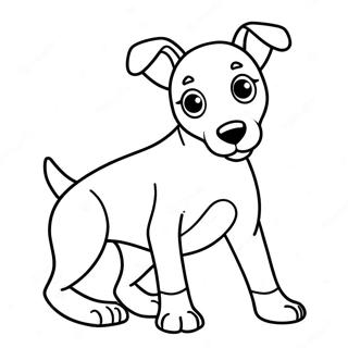Verspielt Dobermann Welpe Ausmalbild | Dobermann Ausmalbild