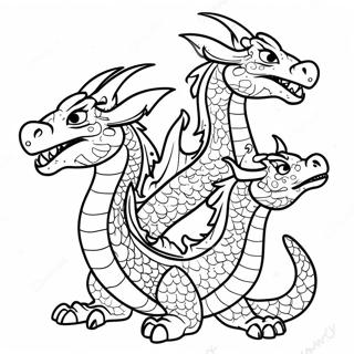 Dreiköpfiger Drache Malvorlagen