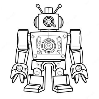 Futuristischer Lego Roboter Ausmalbild | Lego Roboter Ausmalbild