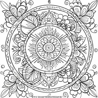 Heilendes Mandala Ausmalbild | Heilung Ausmalbild