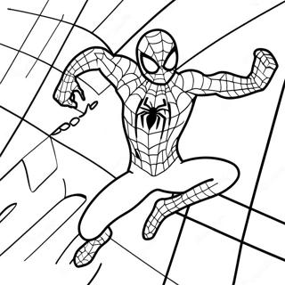 Spiderman in Aktion Roblox Ausmalbild | Spiderman Roblox Ausmalbild
