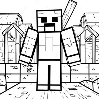Minecraft Dorfbewohner Ausmalbild | Minecraft Dorfbewohner Ausmalbild