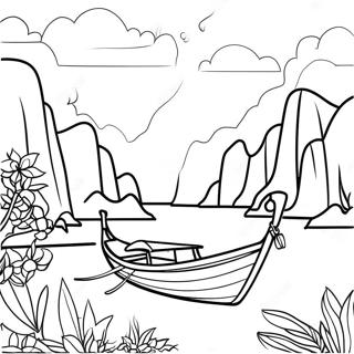 Landschaft von Thailand Ausmalbild | Thailand Ausmalbild