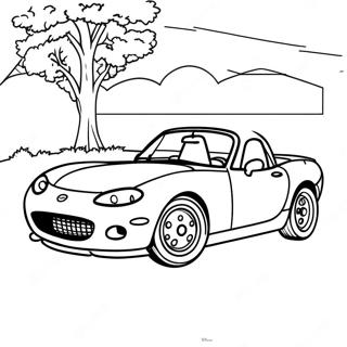 Miata Sportwagen Ausmalbild | Miata Ausmalbild