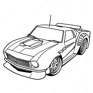 Schnelles Derby Auto Rennen Ausmalbild | Derby Auto Ausmalbild