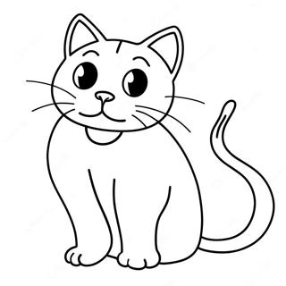 Verspielte Siamkatze Ausmalbild | Siamkatze Ausmalbild