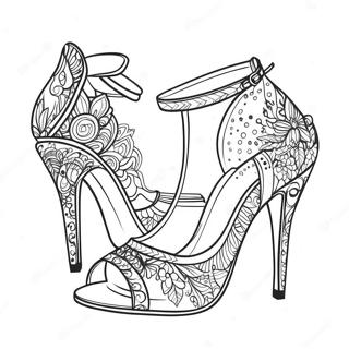 Stylische High Heels Ausmalbild | Absätze Ausmalbild