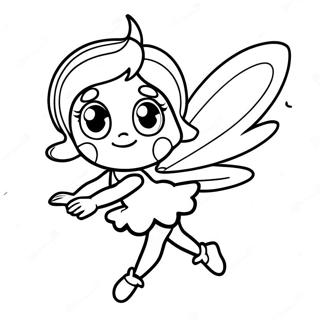 Fee Tink, die am Himmel fliegt Ausmalbild | Tink Ausmalbild