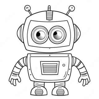 Freundlicher Roboter Rob Ausmalbild | Roboter Rob Ausmalbild