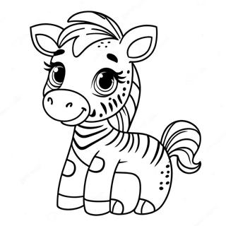 Niedliches Baby-Zebra Ausmalbild | Zebra Ausmalbild