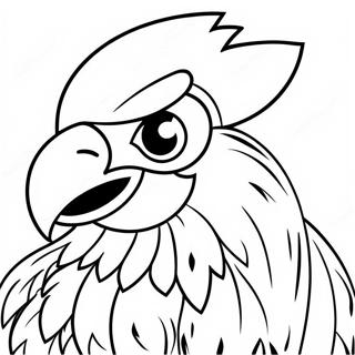 Iowa Hawkeye Maskottchen Ausmalbild | Iowa Hawkeye Ausmalbild