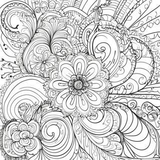 Aufwendige Wirbelmuster Ausmalbild | Wirbel Ausmalbild