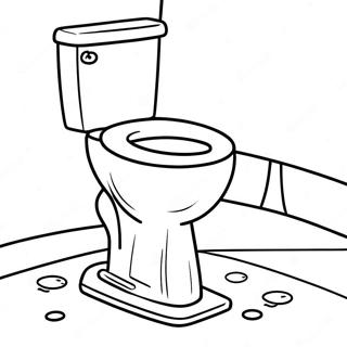 Toiletten-bound Ausmalbild | Toilettenbindung Ausmalbild