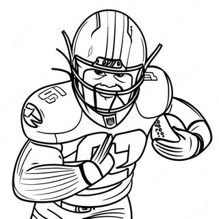Derrick Henry Action Pose Ausmalbild | Derrick Henry Ausmalbild