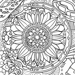 Angstlinderndes Mandala Ausmalbild | Angst Ausmalbild