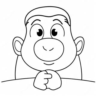 Lustiges Cartoon-Nasen Ausmalbild | Nase Ausmalbild