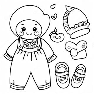 Niedliche Babykleidung Ausmalbild | Kleidung Ausmalbild
