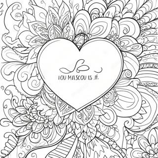 Inspirierendes Zitat 'Liebe dich selbst' Ausmalbild | Liebe dich selbst Ausmalbild