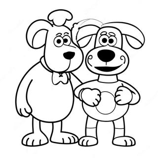 Wallace und Gromit Ausmalbild | Wallace und Gromit Ausmalbild