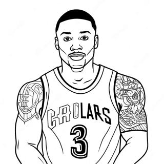 Damian Lillard Ausmalbild | Damian Lillard Ausmalbild