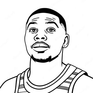 Damian Lillard in Aktion Ausmalbild | Damian Lillard Ausmalbild