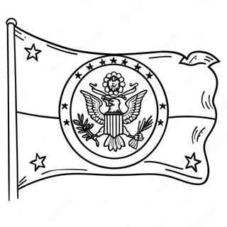Lebendige Staatsflagge Ausmalbild | Staatsflagge Ausmalbild