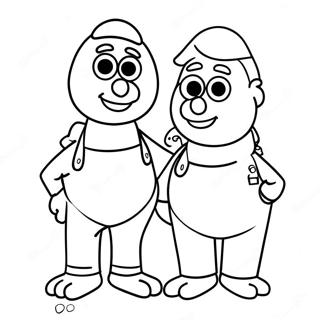 Burt und Ernie Ausmalbild | Bert und Ernie Ausmalbild