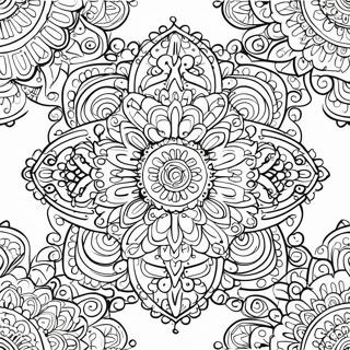 Symmetrisches Mandala Ausmalbild | Symmetrisch Ausmalbild