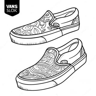 Vans Slip-On Schuhe Ausmalbild | Vans Ausmalbild