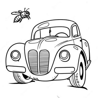 Hummel Auto Ausmalbild | Hummel Auto Ausmalbild