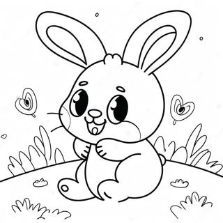 Niedlicher Hase Hops Ausmalbild | Hops Ausmalbild