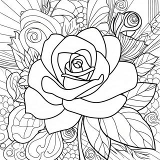 Herzrose Ausmalbild | Herzrose Ausmalbild
