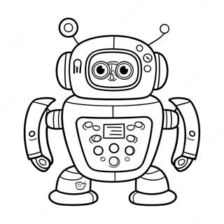 Spaßiger Programmier-Roboter Ausmalbild | Programmierung Ausmalbild