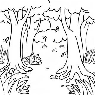 Magischer Es war einmal Wald Ausmalbild | Es war einmal Ausmalbild
