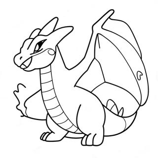 Charizard fliegendes Ausmalbild | Mega Pokemon Ausmalbild
