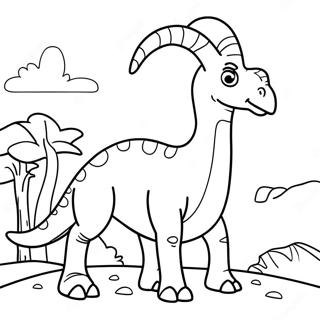 Parasaurolophus Ausmalbild | Parasaurolophus Ausmalbild