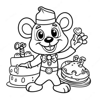 Chuck E Cheese Geburtstagsparty Ausmalbild | Chuck E Käse Ausmalbild