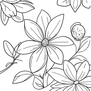 Zarte Orangenblüte Ausmalbild | Orangenblüte Ausmalbild
