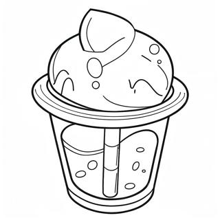 Buntes Slushie-Becher Ausmalbild | Slushie Ausmalbild