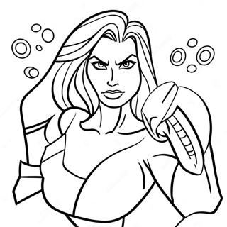 She Hulk in Aktion Ausmalbild | She Hulk Ausmalbild