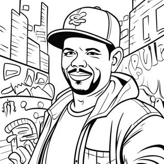 Cholo Stil Graffiti Ausmalbild | Cholo Ausmalbild