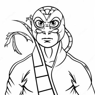 Cobra Kai Falke Ausmalbild | Cobra Kai Hawk Ausmalbild