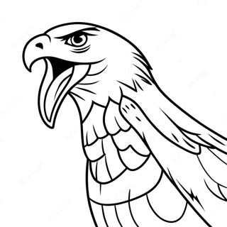 Falke aus Cobra Kai in Aktion Ausmalbild | Cobra Kai Hawk Ausmalbild
