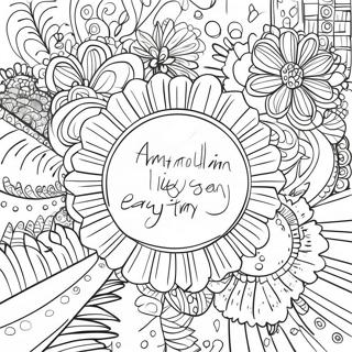 Einfache positive Affirmation Ausmalbild | Einfach Positiv Ausmalbild
