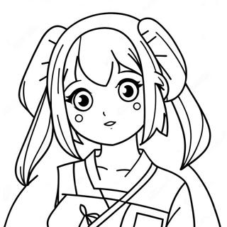 Anime Mädchen Ausmalbild | Anime Mädchen Ausmalbild