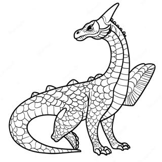 Majestätischer Sandflügel Drache Ausmalbild | SandWing Drache Ausmalbild